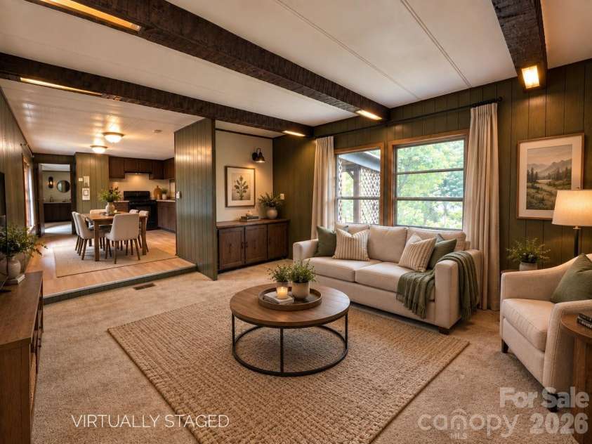 1491 Prices Creek Road, Burnsville, NC 28714.  MLS# CAR4422423, YatesRealty ID 49844. Virtually Staged for inspiration.
