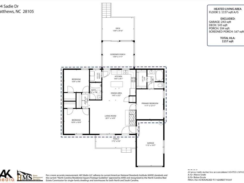 404 Sadie Drive, Matthews, NC 28105.  MLS# CAR4420775, YatesRealty ID 49866. 