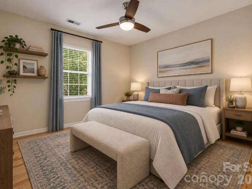 404 Sadie Drive, Matthews, NC 28105.  MLS# CAR4420775, YatesRealty ID 49866. Bedroom 2 - Virtual Staging