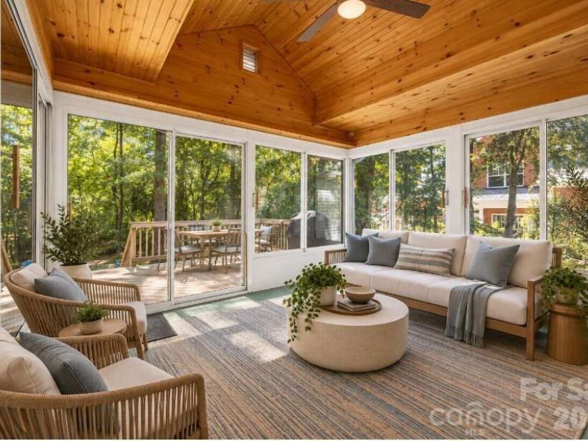 404 Sadie Drive, Matthews, NC 28105.  MLS# CAR4420775, YatesRealty ID 49866. Four Seasons Room - Virtual Staging