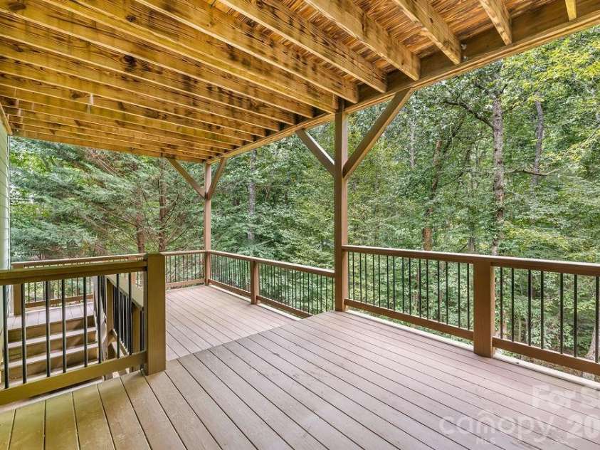 151 Hillside Drive, Swannanoa, NC 28778.  MLS# CAR4418957, YatesRealty ID 49872. Lower Level Deck