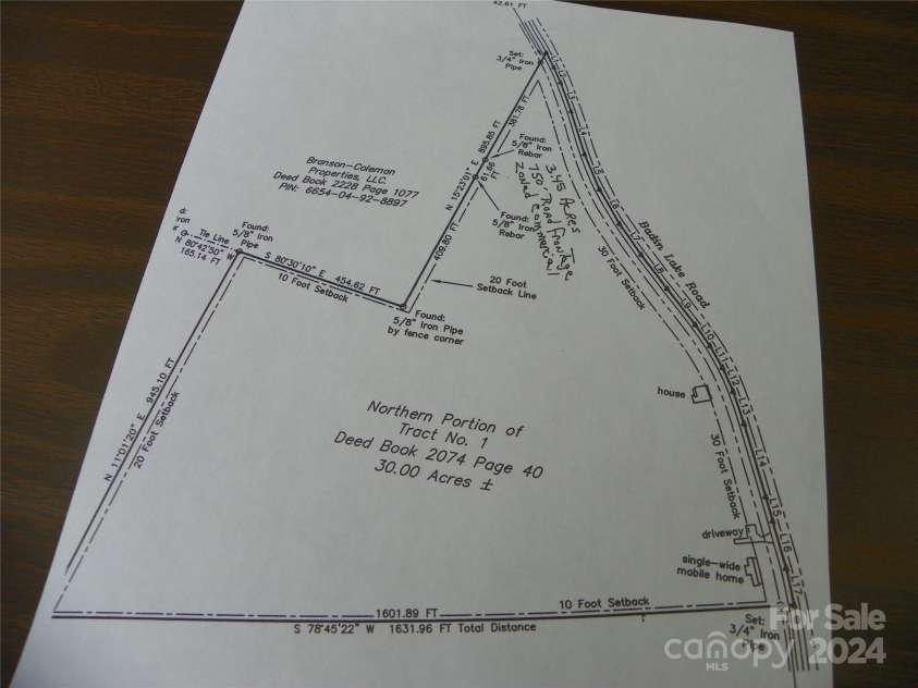 444 Badin Lake Road, New London, NC 28127.  MLS# CAR4154592, YatesRealty ID 499. 30 Acres