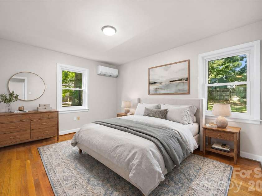 13 Browndale Road, Asheville, NC 28805.  MLS# CAR4382752, YatesRealty ID 49900. Virtually staged primary bedroom