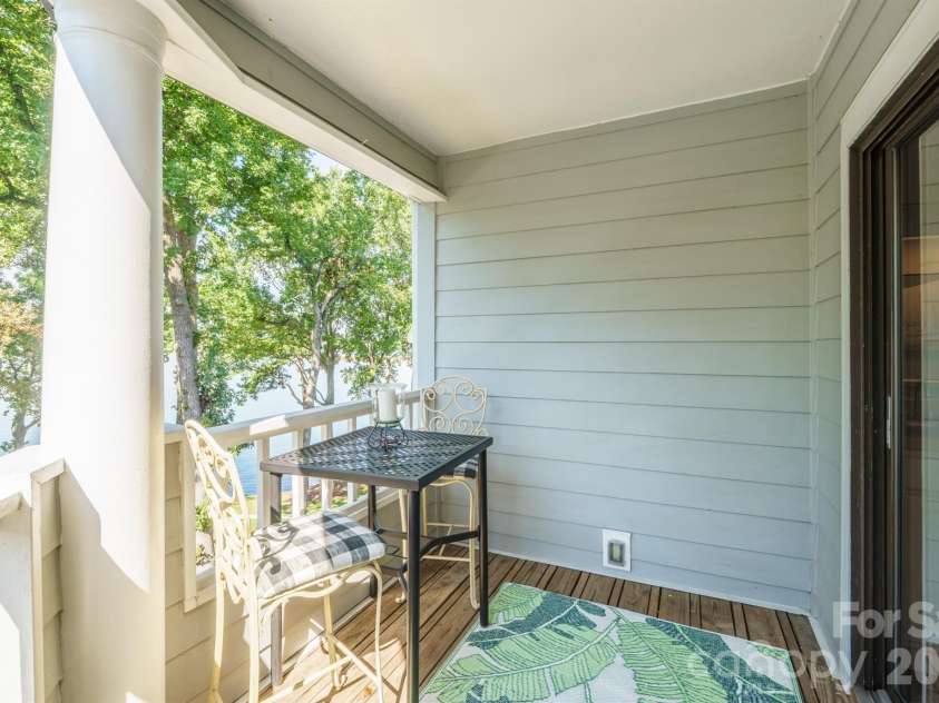 327 Northwest Drive, Davidson, NC 28036.  MLS# CAR4423032, YatesRealty ID 49906. Private balcony with waterfront view