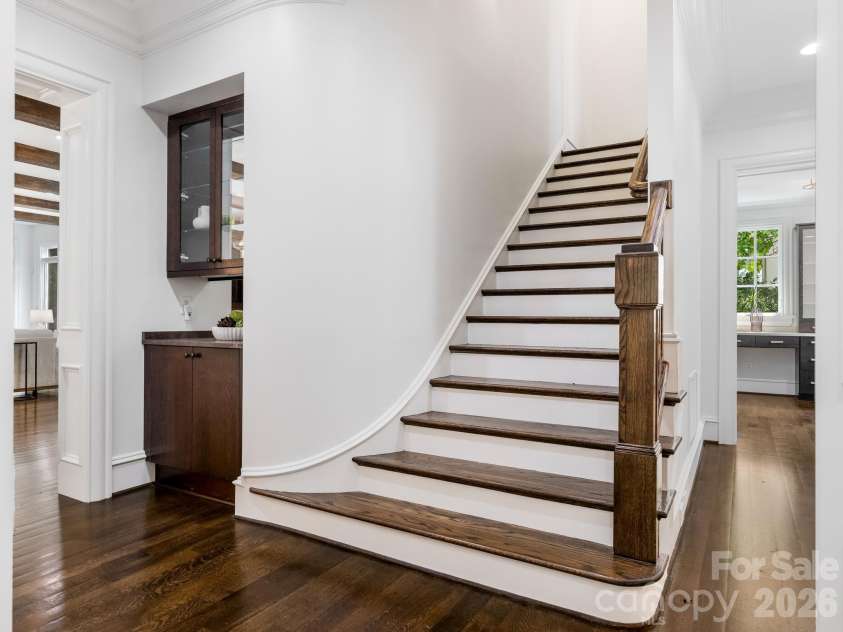 6323 Saint Stephen Lane, Charlotte, NC 28210.  MLS# CAR4422911, YatesRealty ID 49932. Rear Staircase