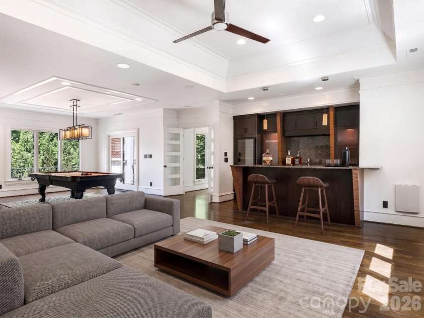 6323 Saint Stephen Lane, Charlotte, NC 28210.  MLS# CAR4422911, YatesRealty ID 49932. Virtually Staged Media/Bar/Billiards Room