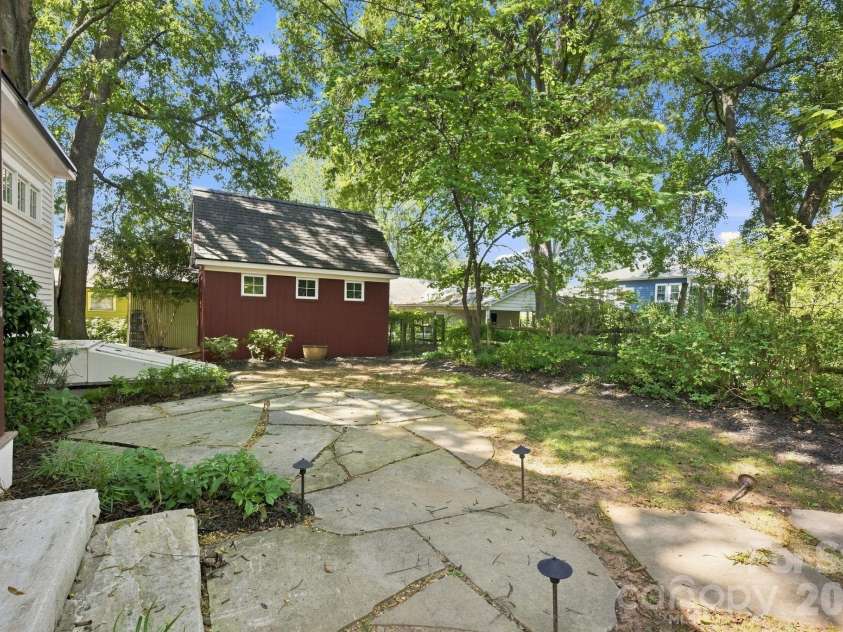 415 Goodrum Street, Davidson, NC 28036.  MLS# CAR4423264, YatesRealty ID 49977. Rear Yard and Shed