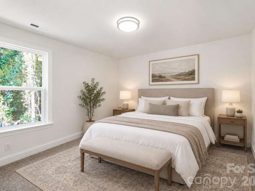 1074 Mountain Crest Drive, Kings Mountain, NC 28086.  MLS# CAR4423056, YatesRealty ID 49980. Virtually Staged View of Primary Bedroom