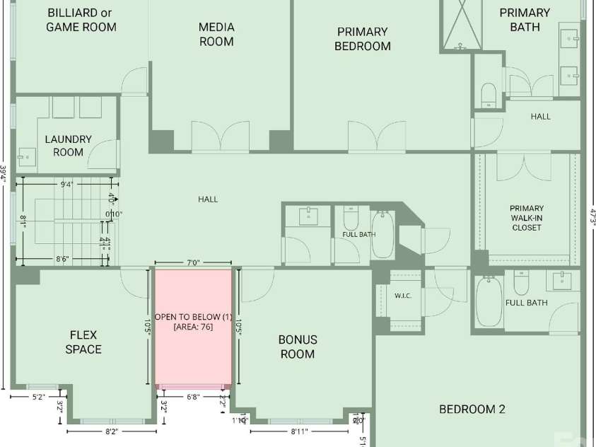 124 Clipper Lane, Mooresville, NC 28117.  MLS# CAR4408282, YatesRealty ID 50001. Upper Level Floor Plan