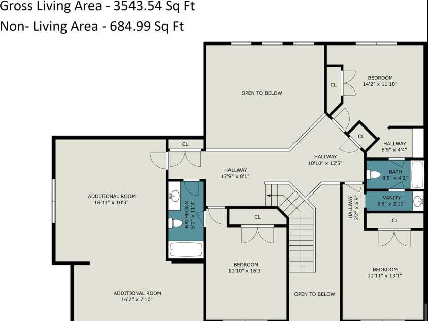 120 Palos Verde Drive, Mooresville, NC 28117.  MLS# CAR4422974, YatesRealty ID 50003. Second Floor