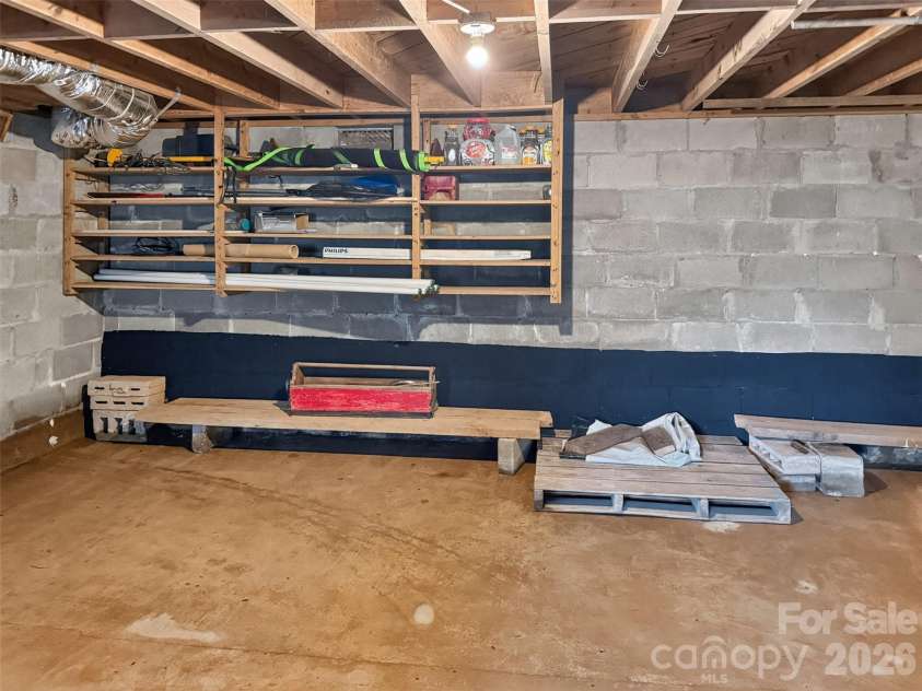 683 McDaniel Road, Lake Lure, NC 28746.  MLS# CAR4422885, YatesRealty ID 50074. Basement