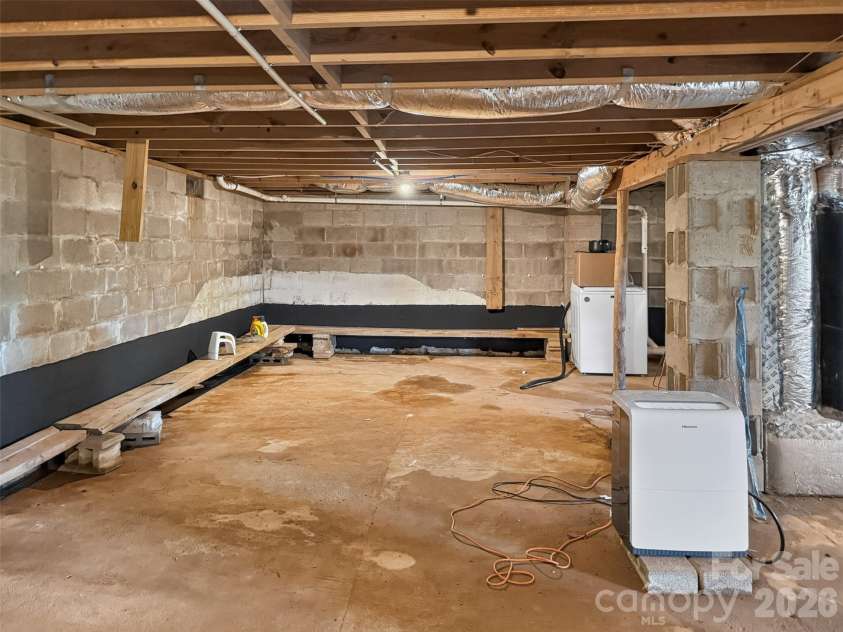 683 McDaniel Road, Lake Lure, NC 28746.  MLS# CAR4422885, YatesRealty ID 50074. Basement