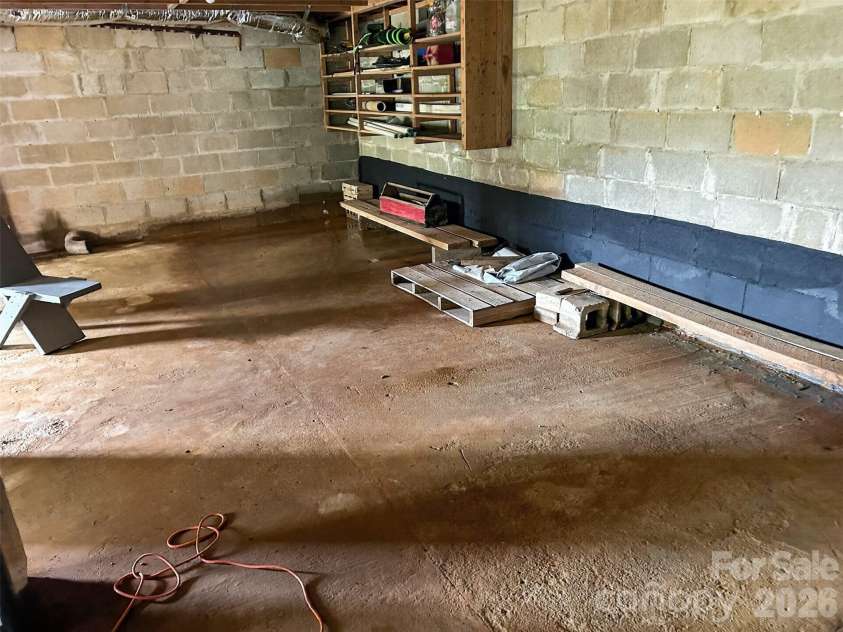 683 McDaniel Road, Lake Lure, NC 28746.  MLS# CAR4422885, YatesRealty ID 50074. Basement