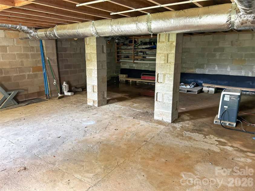 683 McDaniel Road, Lake Lure, NC 28746.  MLS# CAR4422885, YatesRealty ID 50074. Basement