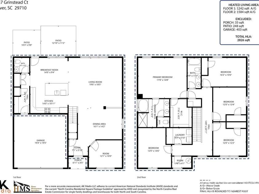 2437 Grinstead Court, Clover, SC 29710.  MLS# CAR4423600, YatesRealty ID 50088. 