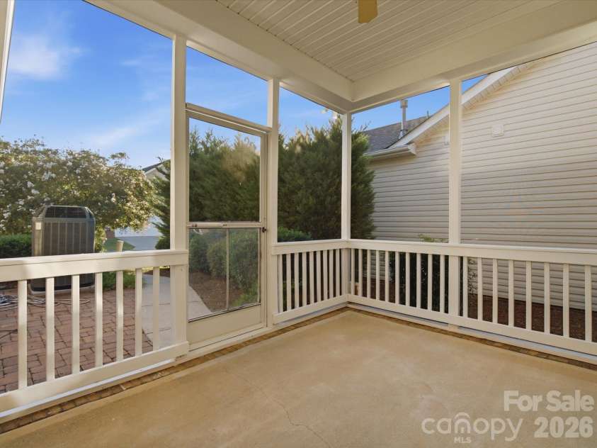 2000 Envoy Lane, Indian Trail, NC 28079.  MLS# CAR4420926, YatesRealty ID 50089. Peaceful screen porch.