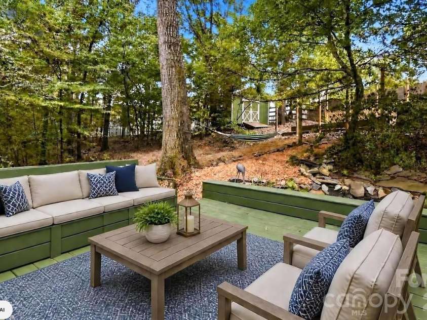 872 Old Bell Road, Charlotte, NC 28270.  MLS# CAR4417666, YatesRealty ID 50105. Relax and enjoy the views - virtually staged