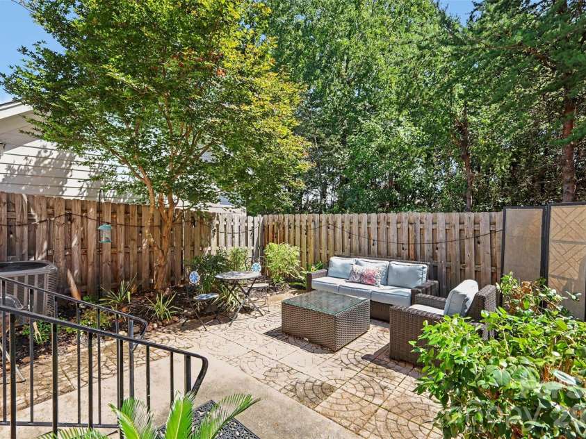 8354 Indigo Row, Charlotte, NC 28277.  MLS# CAR4417457, YatesRealty ID 50135. Secluded back patio