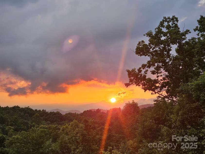 1186 Grandview Peaks Drive, Nebo, NC 28761.  MLS# CAR4215417, YatesRealty ID 5014. Sunset Views from Back Deck