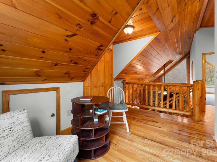 80 Slow Lane, Whittier, NC 28789.  MLS# CAR4307656, YatesRealty ID 5016. Upstairs sitting area (could be office)
