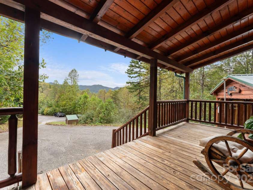 80 Slow Lane, Whittier, NC 28789.  MLS# CAR4307656, YatesRealty ID 5016. View off front porch
