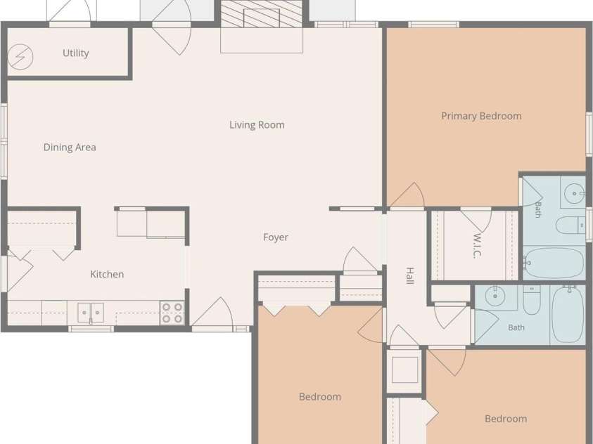 4301 Claybury Court, Charlotte, NC 28227.  MLS# CAR4422172, YatesRealty ID 50163. Floor Plan