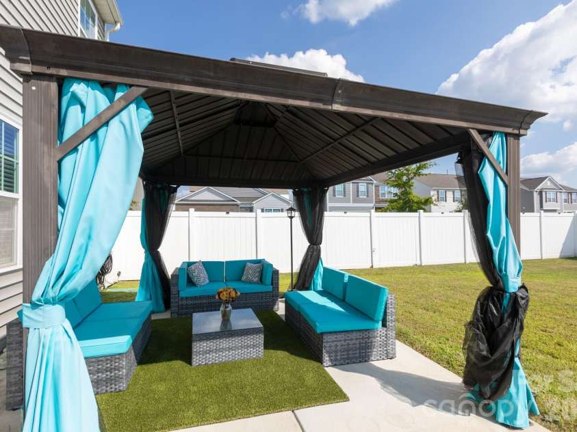 1353 Melon Colony Avenue, Concord, NC 28027.  MLS# CAR4422273, YatesRealty ID 50170. Gazebo Backyard