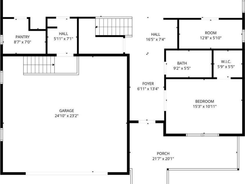 1014 Woodside Avenue, Charlotte, NC 28205.  MLS# CAR4323196, YatesRealty ID 5018. Main level floorplan