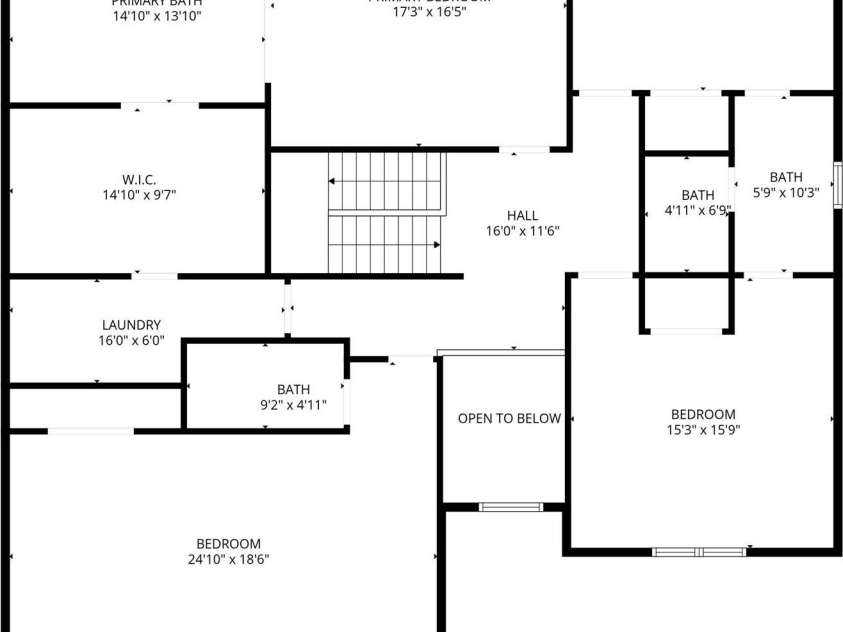 1014 Woodside Avenue, Charlotte, NC 28205.  MLS# CAR4323196, YatesRealty ID 5018. Upper level floorplan