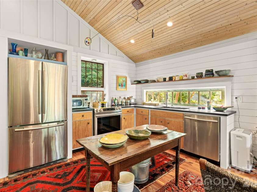 95 Chestnut Hill Loop Road, Gerton, NC 28735.  MLS# CAR4420243, YatesRealty ID 50183. Custom kitchen.