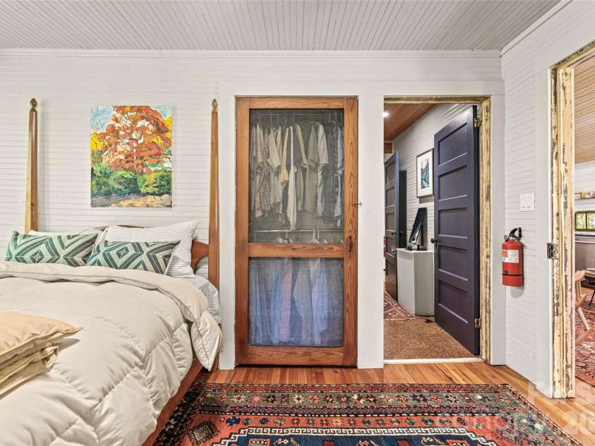 95 Chestnut Hill Loop Road, Gerton, NC 28735.  MLS# CAR4420243, YatesRealty ID 50183. Cute screen door closet.