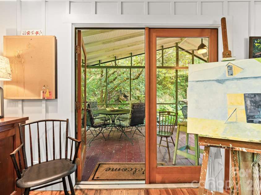 95 Chestnut Hill Loop Road, Gerton, NC 28735.  MLS# CAR4420243, YatesRealty ID 50183. Opens to screened porch.
