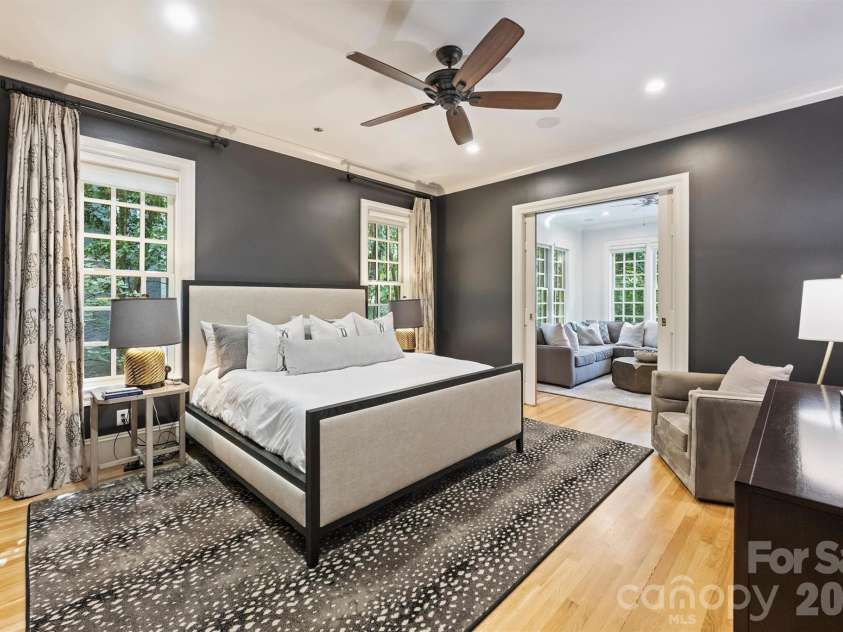2115 Foxcroft Woods Lane, Charlotte, NC 28211.  MLS# CAR4418029, YatesRealty ID 50200. Primary Bedroom, part of a Meyer Greeson-designed addition.