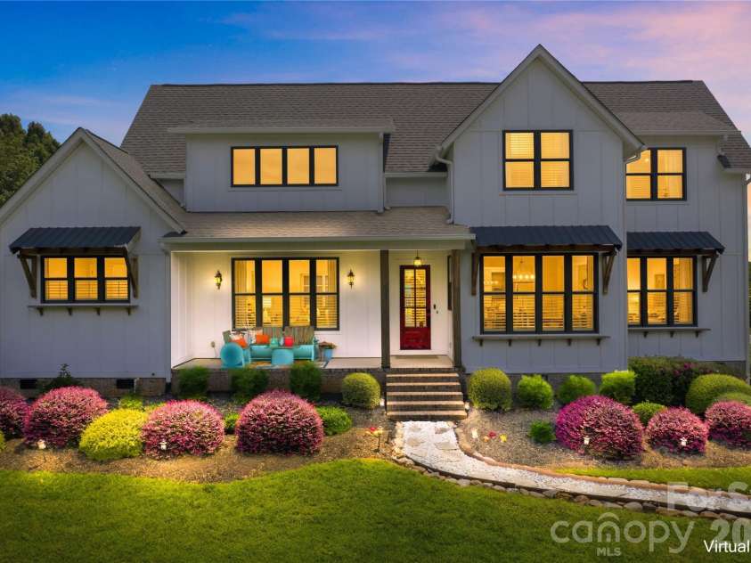 116 Burley Drive, Mooresville, NC 28115.  MLS# CAR4402820, YatesRealty ID 50204. Front Evening