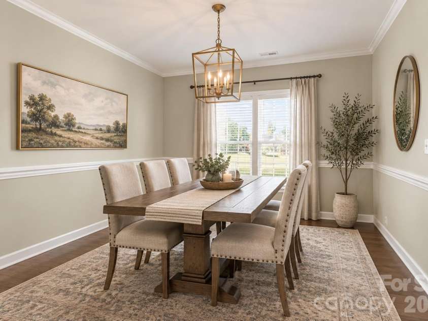 12702 Winget Road, Charlotte, NC 28278.  MLS# CAR4417523, YatesRealty ID 50213. Virtually staged as dining room