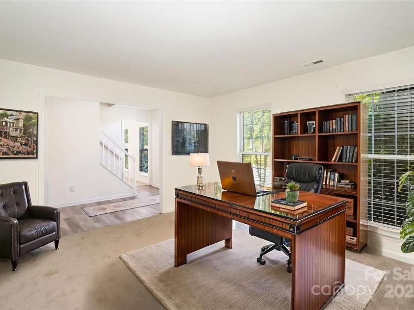 9146 Austin Ridge Lane, Charlotte, NC 28214.  MLS# CAR4297470, YatesRealty ID 5022. Home office or formal living room *Virtually Staged*
