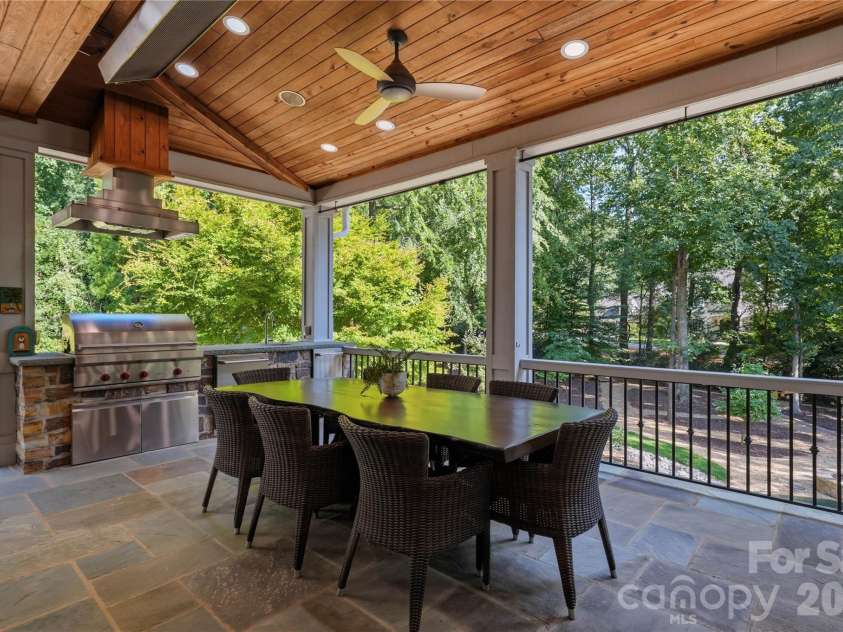 6239 Sharon Hills Road, Charlotte, NC 28210.  MLS# CAR4423022, YatesRealty ID 50254. Summer Kitchen & Outside Dining