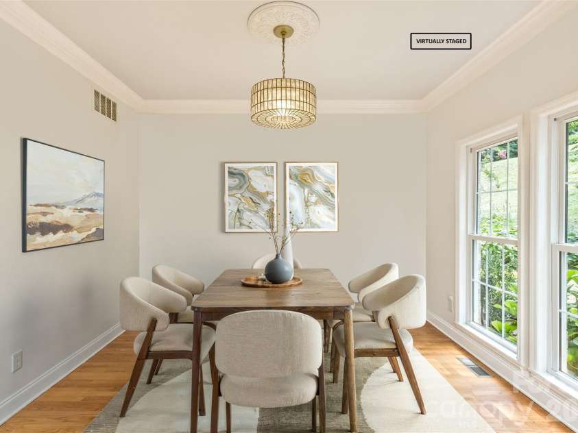 113 Ballantree Drive, Asheville, NC 28803.  MLS# CAR4417051, YatesRealty ID 50269. Virtually Stage Dinning Room