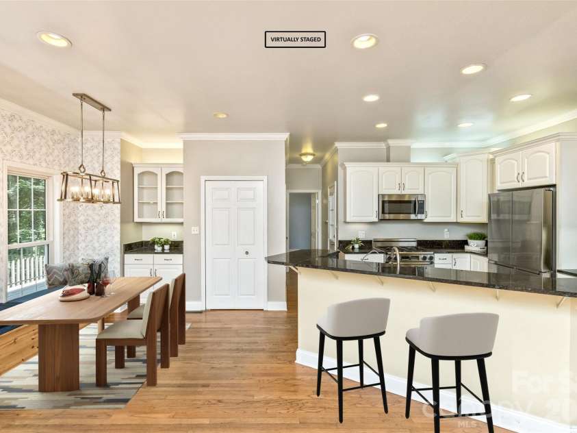 113 Ballantree Drive, Asheville, NC 28803.  MLS# CAR4417051, YatesRealty ID 50269. Virtually Stage Kitchen/Breakfast Nook