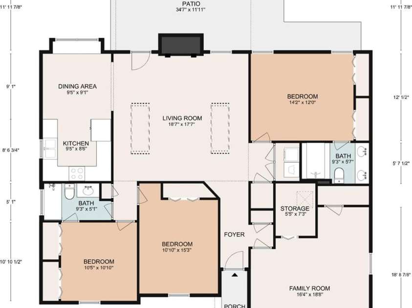 906 Woodhill Drive, Fletcher, NC 28732.  MLS# CAR4404575, YatesRealty ID 50283. Floor Plan