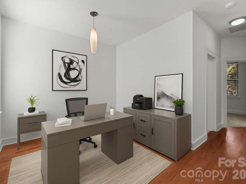 927 8TH Street, Charlotte, NC 28204.  MLS# CAR4352378, YatesRealty ID 5030. Virtually Staged Office