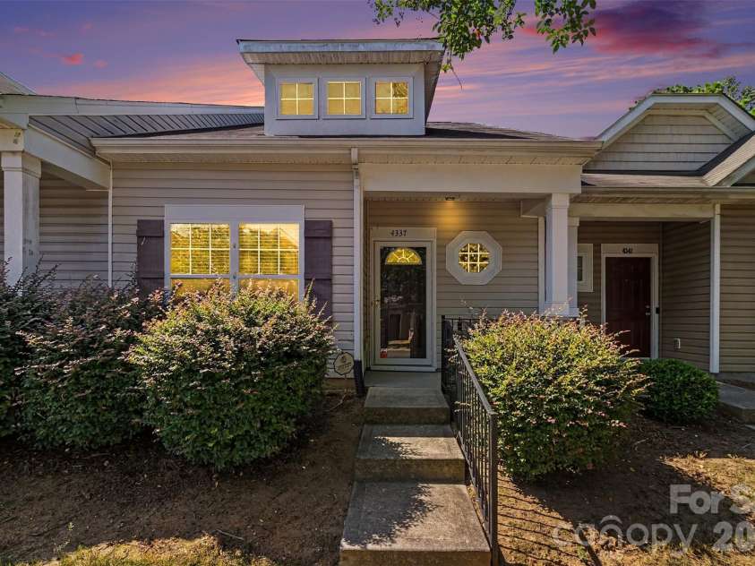 4337 Macey Lane, Rock Hill, SC 29732.  MLS# CAR4423607, YatesRealty ID 50323. Your new townhome at dusk.