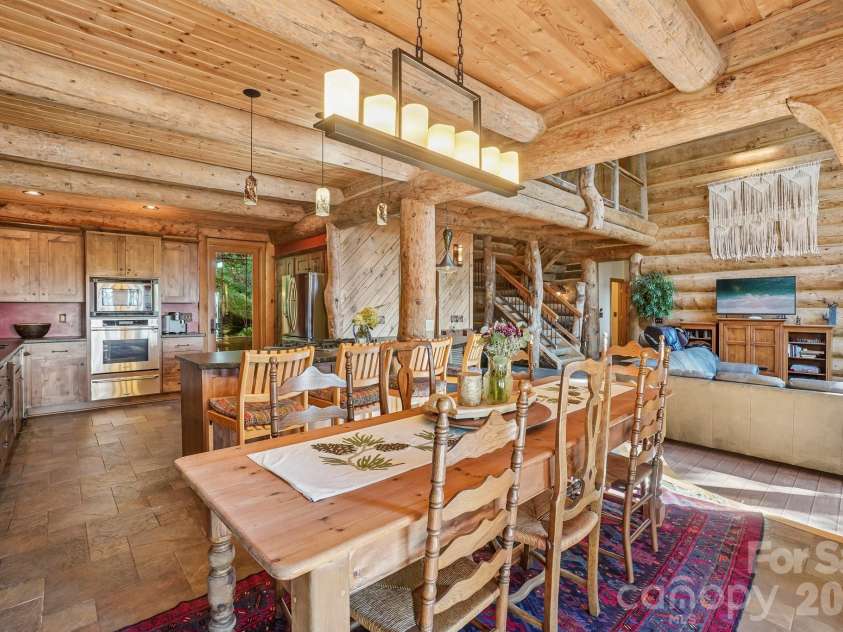 476 Waterford Drive, Maggie Valley, NC 28751.  MLS# CAR4423224, YatesRealty ID 50368. Dining area