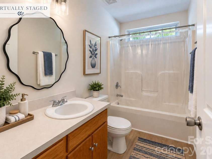1209 Moss Acres Court, Kannapolis, NC 28081.  MLS# CAR4423583, YatesRealty ID 50400. Hall Bath *AI-enhanced