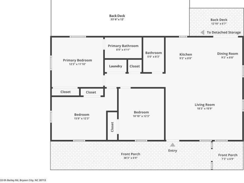 33 E H Bailey Road, Bryson City, NC 28713.  MLS# CAR4423913, YatesRealty ID 50405. 