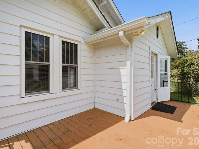 132 North Avenue, Troutman, NC 28166.  MLS# CAR4422619, YatesRealty ID 50406. Back Porch