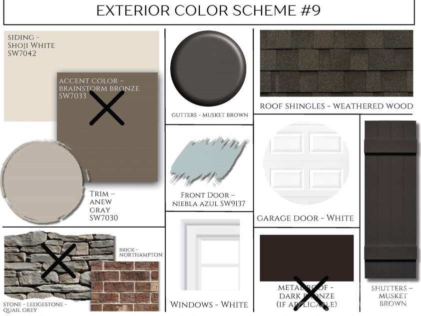 2910 audubon Ridge, Belmont, NC 28012.  MLS# CAR4424035, YatesRealty ID 50465. Exterior Colors Homesite #1