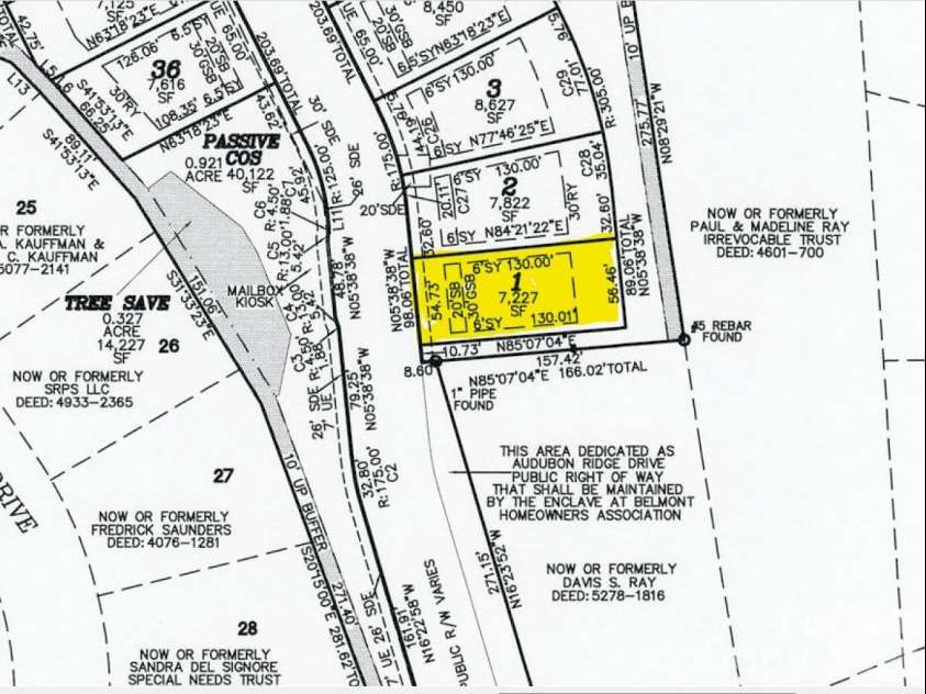 2910 audubon Ridge, Belmont, NC 28012.  MLS# CAR4424035, YatesRealty ID 50465. Homesite #1