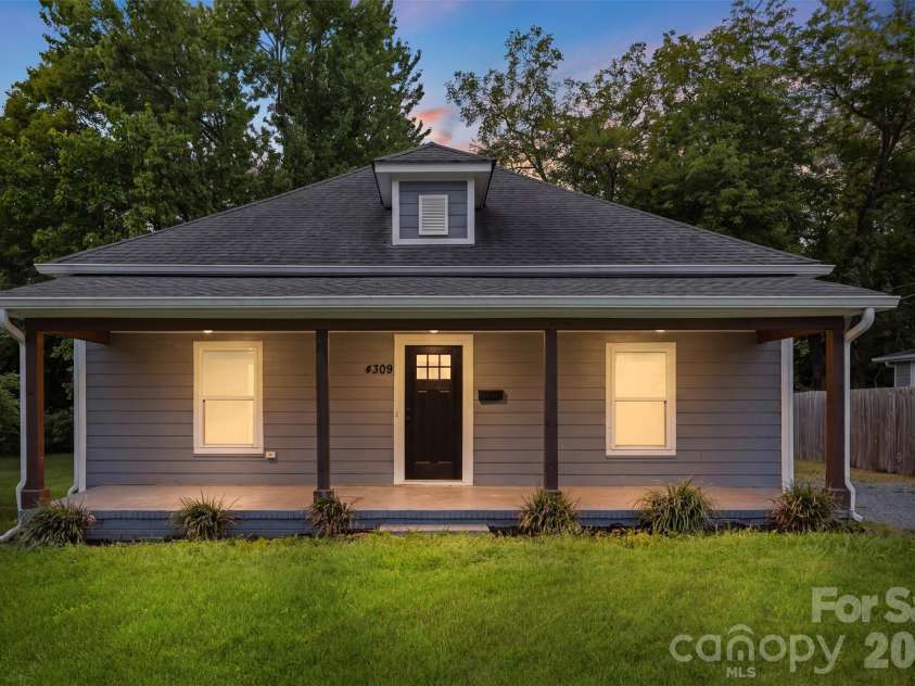 4309 Hovis Road, Charlotte, NC 28208.  MLS# CAR4420478, YatesRealty ID 50467. Front Exterior - Twilight
