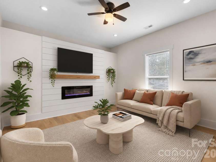 4309 Hovis Road, Charlotte, NC 28208.  MLS# CAR4420478, YatesRealty ID 50467. Living Room - Virtually Staged